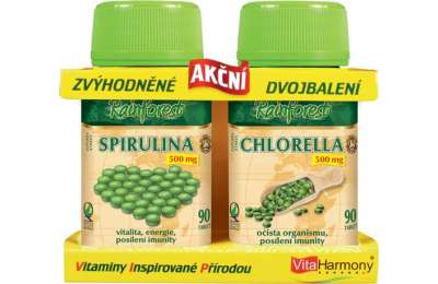 VITAHARMONY Chlorella 500 mg 90 tablet + Spirulina 500 mg 90 tablet